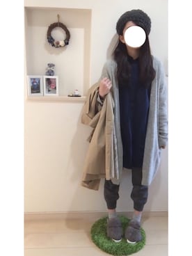 「ラビットファー」｜「アイテム（ワンピース/ドレス）」を使った、konaさん（レディース・150cm）の冬コーディネート