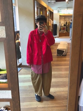 「ハンティングジャケット」｜「アイテム（スリッポン）」を使った、Takuyaさん（メンズ・175cm）の夏コーディネート
