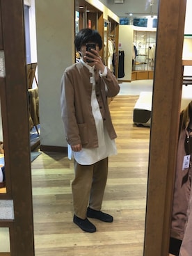 「MASTER&Co（マスターアンドコー）のアイテム（シャツ/ブラウス）」を使った、Takuyaさん（メンズ・175cm）の秋コーディネート