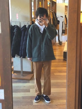 「YSTRDY's TMRRW（イエスタデイズトゥモロー）のアイテム（パンツ）」を使った、Takuyaさん（メンズ・175cm）の冬コーディネート