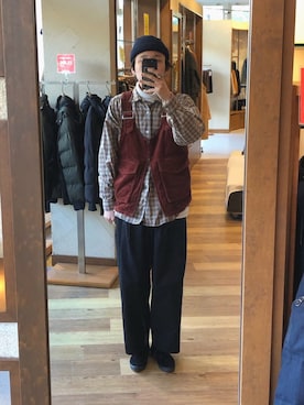 「aie」｜「アイテム（スニーカー）」を使った、Takuyaさん（メンズ・175cm）の冬コーディネート