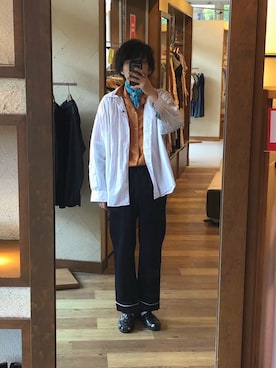 「aie」｜「アイテム（サンダル）」を使った、Takuyaさん（メンズ・175cm）の春コーディネート