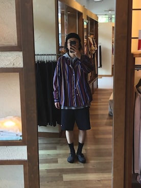「aie」｜「アイテム（ニットキャップ/ビーニー）」を使った、Takuyaさん（メンズ・175cm）の夏コーディネート
