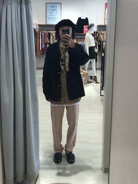 「Hender Scheme（エンダースキーマ）のアイテム（キャスケット）」を使った、Takuyaさん（メンズ・175cm）の秋コーディネート