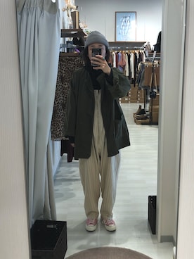 「ニットキャップ」｜「アイテム（オールインワン・サロペット）」を使った、Takuyaさん（メンズ・175cm）の秋コーディネート