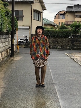 「Hender Scheme（エンダースキーマ）のアイテム（キャスケット）」を使った、Takuyaさん（メンズ・175cm）の秋コーディネート