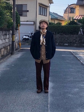 「dansko（ダンスコ）のアイテム（サンダル）」を使った、Takuyaさん（メンズ・175cm）の秋コーディネート
