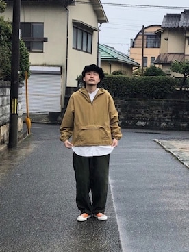 「Hender Scheme（エンダースキーマ）のアイテム（キャスケット）」を使った、Takuyaさん（メンズ・176cm）の冬コーディネート