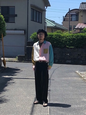 「Hender Scheme（エンダースキーマ）のアイテム（キャスケット）」を使った、Takuyaさん（メンズ・176cm）の春コーディネート
