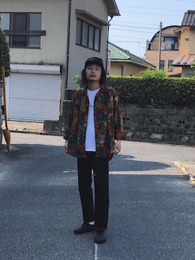 「aie」｜「アイテム（帽子）」を使った、Takuyaさん（メンズ・176cm）の夏コーディネート