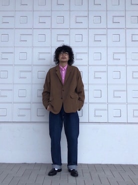 「ギンガムチェックシャツ」｜Takuyaさん（メンズ・176cm・20代）の冬コーディネート