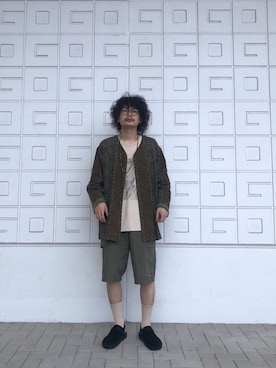 「N.HOOLYWOOD」｜「アイテム（サンダル）」を使った、Takuyaさん（メンズ・176cm）の夏コーディネート
