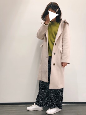 「LAP（ラップ）のアイテム（ダッフルコート）」を使った、cho_◡̈♥︎さん（レディース・165cm）の春コーディネート