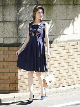 「tocco closet（トッコ　クローゼット）のアイテム（ジャンパースカート）」を使った、tocco closet_zozotownさん（レディース・166cm）の冬コーディネート