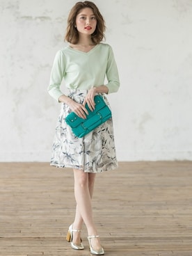 「スカラップ」｜「アイテム（その他トップス）」を使った、tocco closet_zozotownさん（レディース・163cm）の春コーディネート