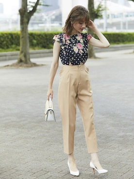 「tocco closet（トッコ　クローゼット）のアイテム（パンツ）」を使った、tocco closet_zozotownさん（レディース・163cm）の夏コーディネート