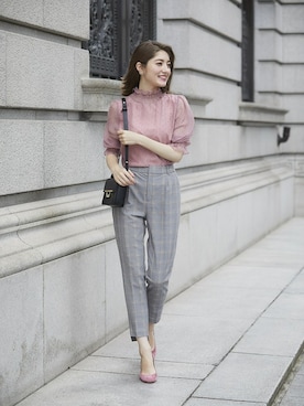 「tocco closet（トッコ　クローゼット）のアイテム（パンツ）」を使った、tocco closet_zozotownさん（レディース・163cm）の夏コーディネート