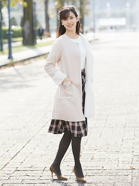 「tocco closet（トッコ　クローゼット）のアイテム（ジャケット/アウター）」を使った、tocco closet_zozotownさん（レディース・169cm）の冬コーディネート