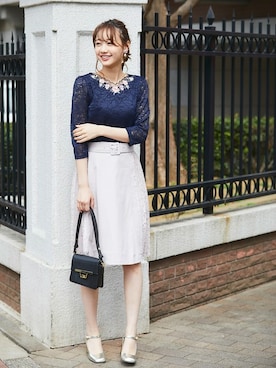 「スカラップ」｜「アイテム（その他トップス）」を使った、tocco closet_zozotownさん（レディース・166cm）の春コーディネート