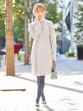 「tocco closet（トッコ　クローゼット）のアイテム（ワンピース/ドレス）」を使った、tocco closet_zozotownさん（レディース・163cm）の冬コーディネート