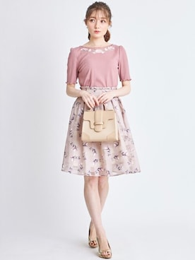 「刺繍」｜「アイテム（その他トップス）」を使った、tocco closet_zozotownさん（レディース・163cm）の春コーディネート