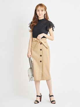 「刺繍」｜「アイテム（その他トップス）」を使った、tocco closet_zozotownさん（レディース・162cm）の春コーディネート