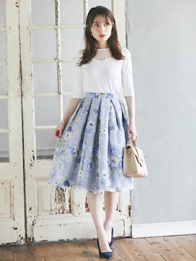 「スカラップ」｜「アイテム（その他トップス）」を使った、tocco closet_zozotownさん（レディース・163cm）の春コーディネート