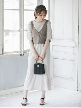 「tocco closet（トッコ　クローゼット）のアイテム（ワンピース/ドレス）」を使った、tocco closet_zozotownさん（レディース・163cm）の夏コーディネート