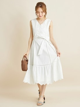 「tocco closet（トッコ　クローゼット）のアイテム（ワンピース/ドレス）」を使った、tocco closet_zozotownさん（レディース・162cm）の夏コーディネート