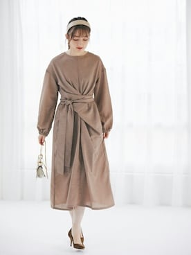 「tocco closet（トッコ　クローゼット）のアイテム（ワンピース/ドレス）」を使った、tocco closet_zozotownさん（レディース・163cm）の秋コーディネート