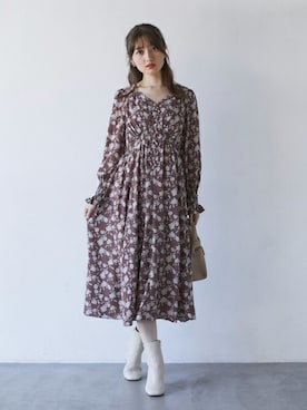 「tocco closet（トッコ　クローゼット）のアイテム（ワンピース/ドレス）」を使った、tocco closet_zozotownさん（レディース・163cm）の秋コーディネート