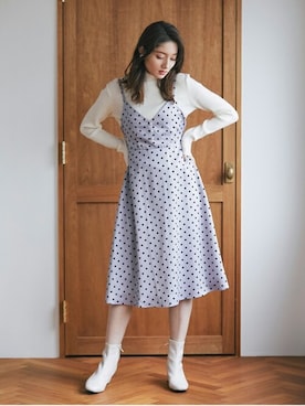 「tocco closet（トッコ　クローゼット）のアイテム（ワンピース/ドレス）」を使った、tocco closet_zozotownさん（レディース・163cm）の冬コーディネート