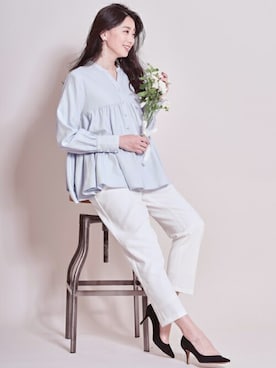 「tocco closet（トッコ　クローゼット）のアイテム（パンツ）」を使った、tocco closet_zozotownさん（レディース・164cm）の冬コーディネート
