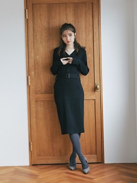 「tocco closet（トッコ　クローゼット）のアイテム（ワンピース/ドレス）」を使った、tocco closet_zozotownさん（レディース・163cm）の冬コーディネート