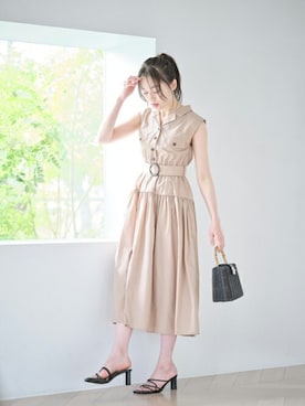 「tocco closet（トッコ　クローゼット）のアイテム（ワンピース/ドレス）」を使った、tocco closet_zozotownさん（レディース・164cm）の春コーディネート