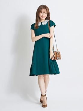 「tocco closet（トッコ　クローゼット）のアイテム（ワンピース/ドレス）」を使った、tocco closet_zozotownさん（レディース・163cm）の夏コーディネート