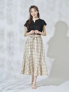 「tocco closet（トッコ　クローゼット）のアイテム」を使った、tocco closet_zozotownさん（レディース・162cm）の夏コーディネート