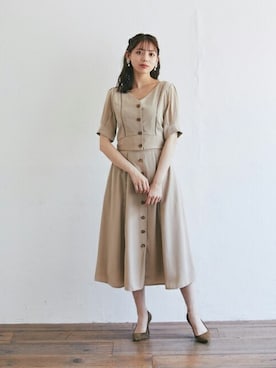「tocco closet（トッコ　クローゼット）のアイテム（ワンピース/ドレス）」を使った、tocco closet_zozotownさん（レディース・164cm）の夏コーディネート