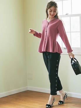 「tocco closet（トッコ　クローゼット）のアイテム（パンツ）」を使った、tocco closet_zozotownさん（レディース・163cm）の秋コーディネート