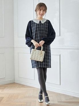 「tocco closet（トッコ　クローゼット）のアイテム（ワンピース/ドレス）」を使った、tocco closet_zozotownさん（レディース・163cm）の秋コーディネート
