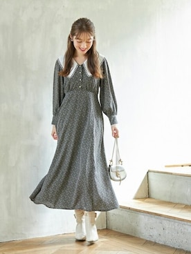 「tocco closet（トッコ　クローゼット）のアイテム（ワンピース/ドレス）」を使った、tocco closet_zozotownさん（レディース・163cm）の冬コーディネート