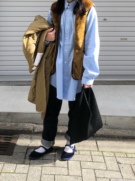 「DIGAWEL（ディガウェル）のアイテム」を使った、Kotonoさん（レディース・157cm）の冬コーディネート