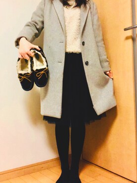 「antic rag（アンティックラグ）のアイテム」を使った、まーさん（レディース・148cm）の冬コーディネート