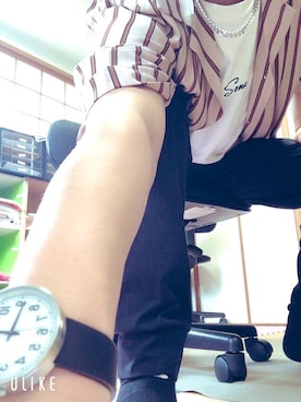 「アイテム（トップス）」を使った、みなとさん（メンズ・160cm・10代）の秋コーディネート