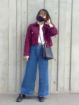 「ALAND（エーランド）のアイテム（ジャケット/アウター）」を使った、mino02riさん（レディース・161cm）の春コーディネート