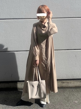 「FORK&SPOON（フォークアンドスプーン）のアイテム（バレエシューズ）」を使った、mino02riさん（レディース・161cm）の春コーディネート