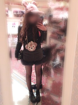 「EGOIST（エゴイスト）のアイテム（ライダースジャケット）」を使った、saaya(記録用)さん（レディース・155cm）の秋コーディネート
