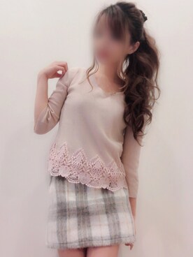 ニット セーターを使った 女子アナ風 のレディース人気ファッションコーディネート Wear