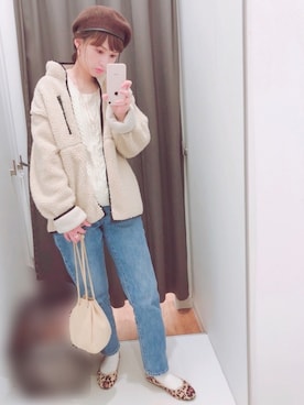 「calmeのアイテム」を使った、マリン☽･:*さん（レディース・158cm）の秋コーディネート