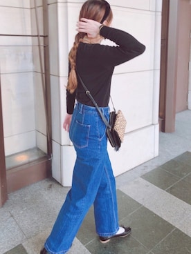 「Moname（モナーム）のアイテム（パンツ）」を使った、マリン☽･:*さん（レディース・158cm）の秋コーディネート